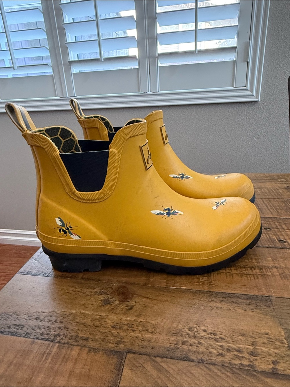 Joules Women’s Wellibob Ankle Rain Boots - Yellow Bee